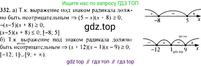 ГДЗ Алгебра, 9 класс Учебник, авторы: Макарычев Юрий Николаевич, Миндюк Нора Григорьевна, Нешков Константин Иванович, Суворова Светлана Борисовна, издательство Просвещение, Москва, 2014 - 2024, страница 97, номер 332, Решение 4