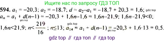 ГДЗ Алгебра, 9 класс Учебник, авторы: Макарычев Юрий Николаевич, Миндюк Нора Григорьевна, Нешков Константин Иванович, Суворова Светлана Борисовна, издательство Просвещение, Москва, 2014 - 2024, страница 153, номер 594, Решение 4
