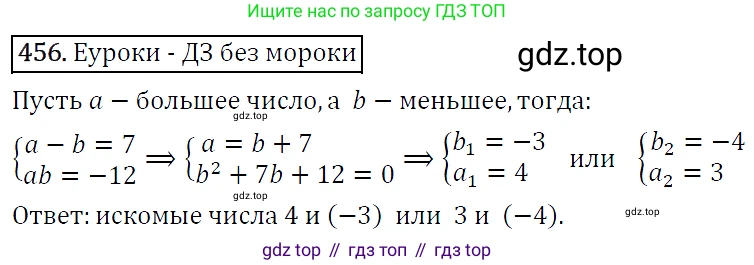 ГДЗ Алгебра, 9 класс Учебник, авторы: Макарычев Юрий Николаевич, Миндюк Нора Григорьевна, Нешков Константин Иванович, Суворова Светлана Борисовна, издательство Просвещение, Москва, 2014 - 2024, страница 122, номер 456, Решение 5