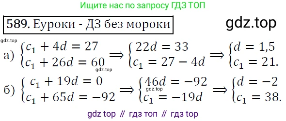 ГДЗ Алгебра, 9 класс Учебник, авторы: Макарычев Юрий Николаевич, Миндюк Нора Григорьевна, Нешков Константин Иванович, Суворова Светлана Борисовна, издательство Просвещение, Москва, 2014 - 2024, страница 153, номер 589, Решение 5
