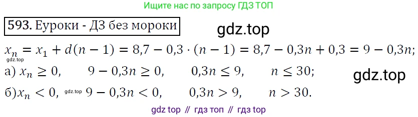ГДЗ Алгебра, 9 класс Учебник, авторы: Макарычев Юрий Николаевич, Миндюк Нора Григорьевна, Нешков Константин Иванович, Суворова Светлана Борисовна, издательство Просвещение, Москва, 2014 - 2024, страница 153, номер 593, Решение 5