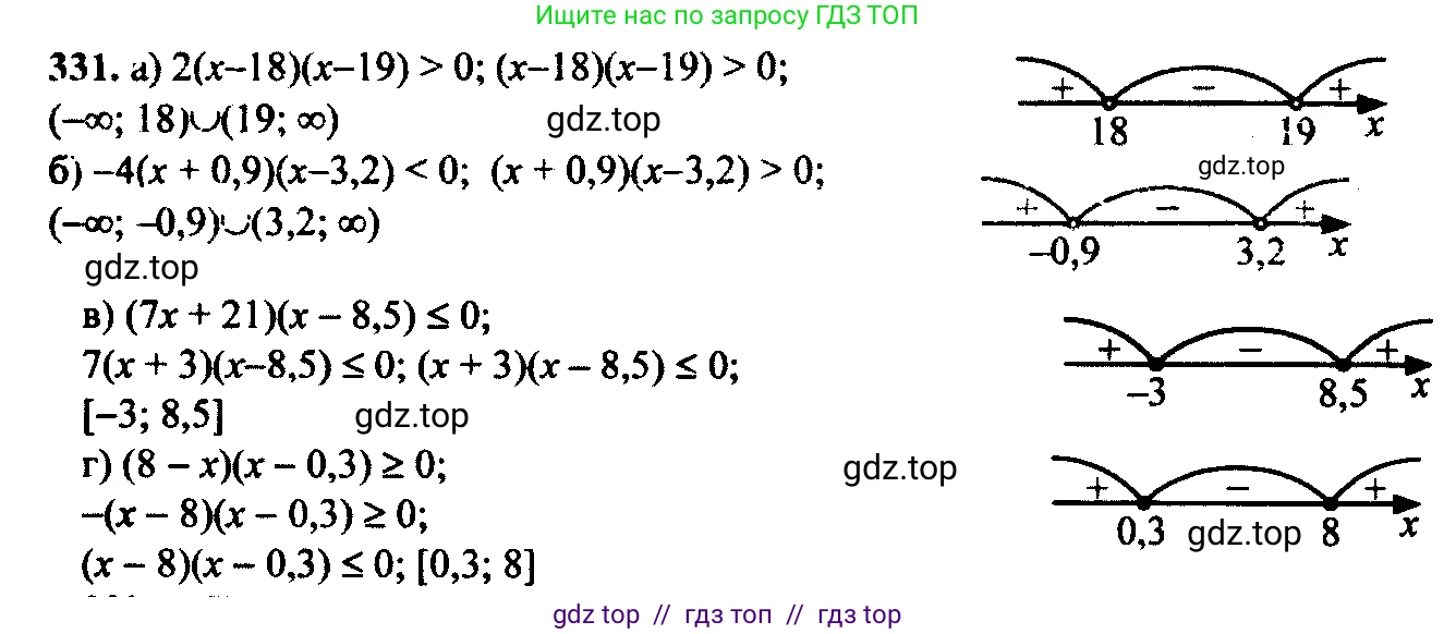 Алгебра, 9 класс Учебник, авторы: Макарычев Юрий Николаевич, Миндюк Нора Григорьевна, Нешков Константин Иванович, Суворова Светлана Борисовна, издательство Просвещение, Москва, 2014 - 2024, страница 97, номер 331, Решение 6