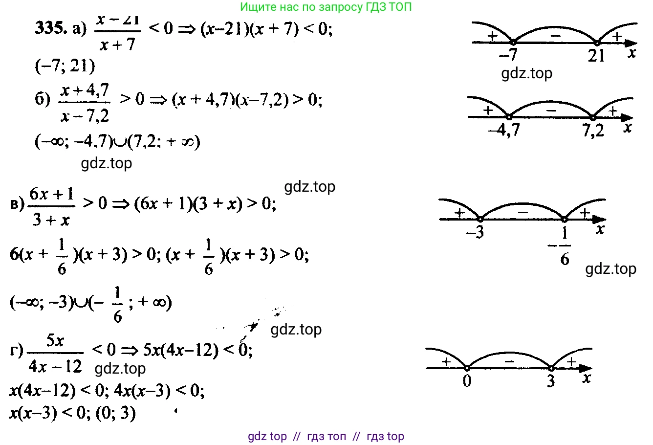 Алгебра, 9 класс Учебник, авторы: Макарычев Юрий Николаевич, Миндюк Нора Григорьевна, Нешков Константин Иванович, Суворова Светлана Борисовна, издательство Просвещение, Москва, 2014 - 2024, страница 97, номер 335, Решение 6