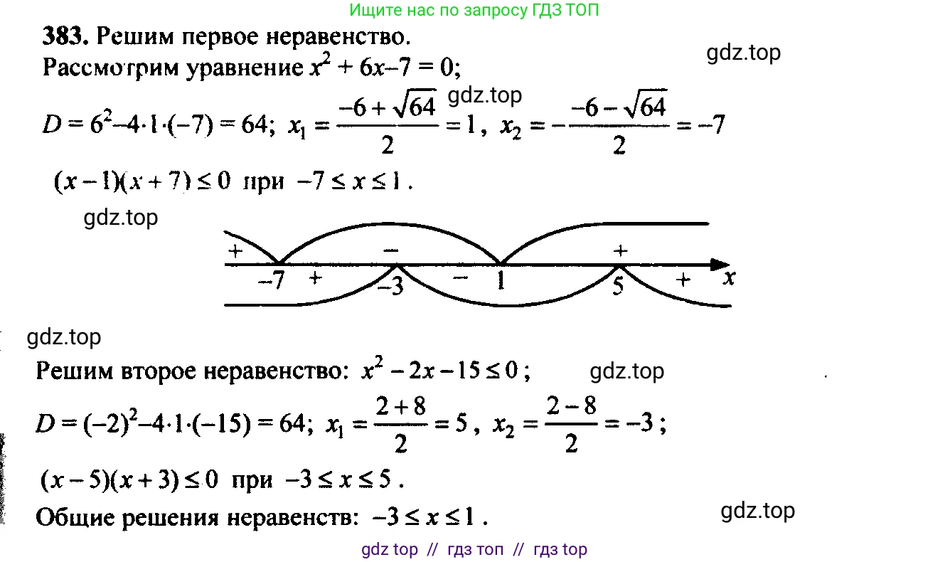 Алгебра, 9 класс Учебник, авторы: Макарычев Юрий Николаевич, Миндюк Нора Григорьевна, Нешков Константин Иванович, Суворова Светлана Борисовна, издательство Просвещение, Москва, 2014 - 2024, страница 106, номер 383, Решение 6