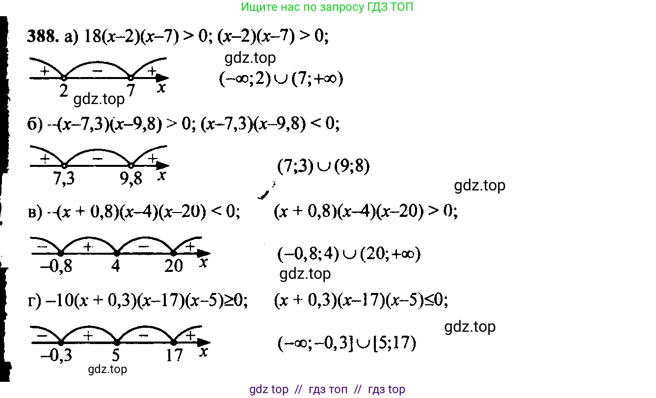Алгебра, 9 класс Учебник, авторы: Макарычев Юрий Николаевич, Миндюк Нора Григорьевна, Нешков Константин Иванович, Суворова Светлана Борисовна, издательство Просвещение, Москва, 2014 - 2024, страница 107, номер 388, Решение 6