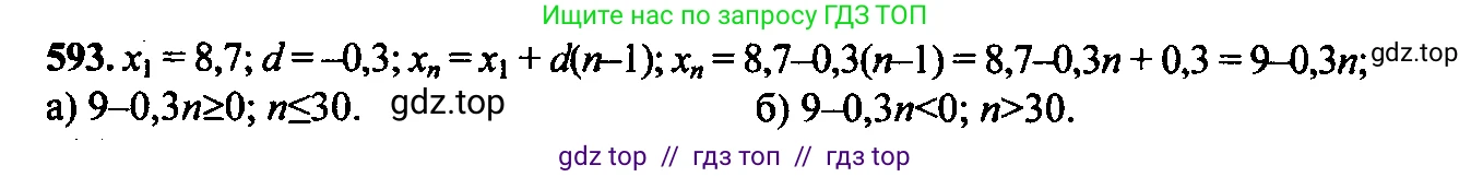 Алгебра, 9 класс Учебник, авторы: Макарычев Юрий Николаевич, Миндюк Нора Григорьевна, Нешков Константин Иванович, Суворова Светлана Борисовна, издательство Просвещение, Москва, 2014 - 2024, страница 153, номер 593, Решение 6