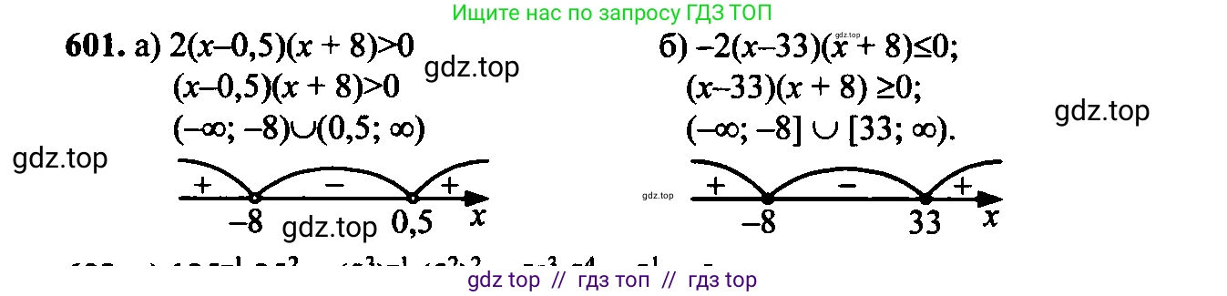 Алгебра, 9 класс Учебник, авторы: Макарычев Юрий Николаевич, Миндюк Нора Григорьевна, Нешков Константин Иванович, Суворова Светлана Борисовна, издательство Просвещение, Москва, 2014 - 2024, страница 154, номер 601, Решение 6