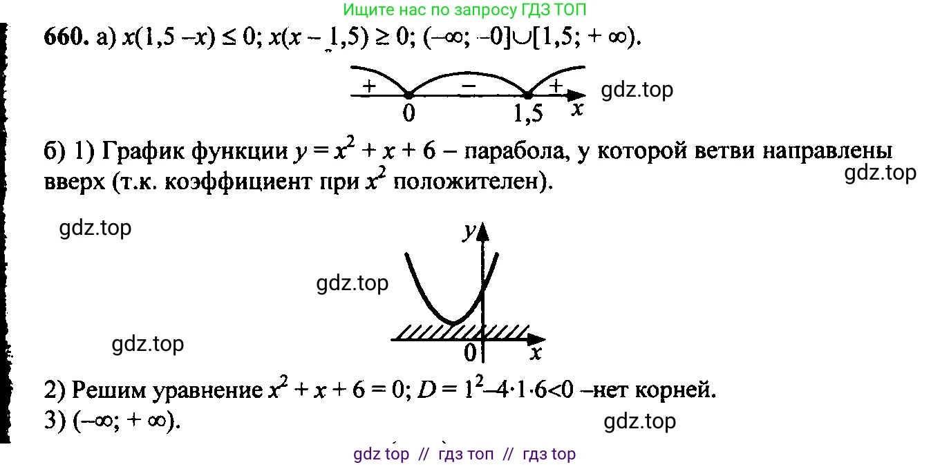 Алгебра, 9 класс Учебник, авторы: Макарычев Юрий Николаевич, Миндюк Нора Григорьевна, Нешков Константин Иванович, Суворова Светлана Борисовна, издательство Просвещение, Москва, 2014 - 2024, страница 172, номер 660, Решение 6