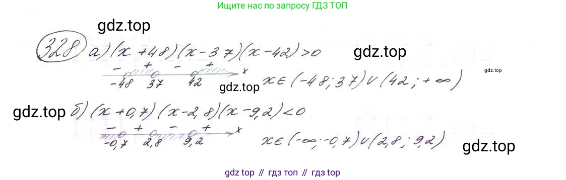 ГДЗ Алгебра, 9 класс Учебник, авторы: Макарычев Юрий Николаевич, Миндюк Нора Григорьевна, Нешков Константин Иванович, Суворова Светлана Борисовна, издательство Просвещение, Москва, 2014 - 2024, страница 96, номер 328, Решение 7