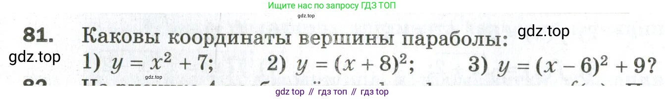 ГДЗ Алгебра, 9 класс Дидактические материалы, авторы: Мерзляк Аркадий Григорьевич, Полонский Виталий Борисович, Рабинович Ефим Михайлович, Якир Михаил Семёнович, издательство Просвещение, Москва, 2015, голубого цвета, страница 18, номер 81, Условие