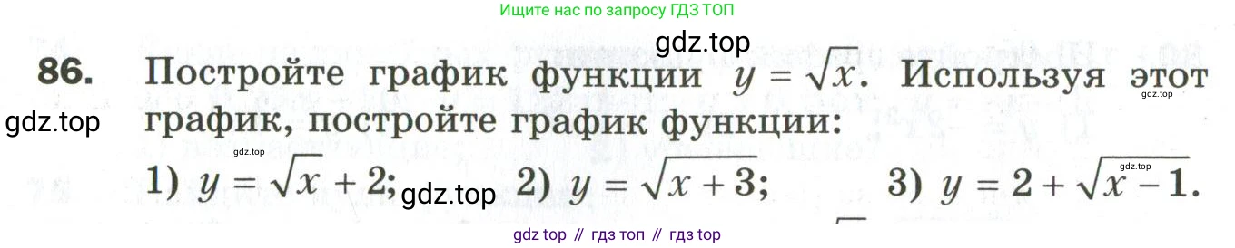 ГДЗ Алгебра, 9 класс Дидактические материалы, авторы: Мерзляк Аркадий Григорьевич, Полонский Виталий Борисович, Рабинович Ефим Михайлович, Якир Михаил Семёнович, издательство Просвещение, Москва, 2015, голубого цвета, страница 54, номер 86, Условие
