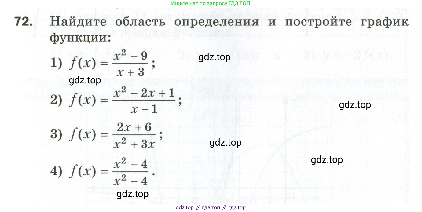 ГДЗ Алгебра, 9 класс Дидактические материалы, авторы: Мерзляк Аркадий Григорьевич, Полонский Виталий Борисович, Рабинович Ефим Михайлович, Якир Михаил Семёнович, издательство Просвещение, Москва, 2015, голубого цвета, страница 85, номер 72, Условие