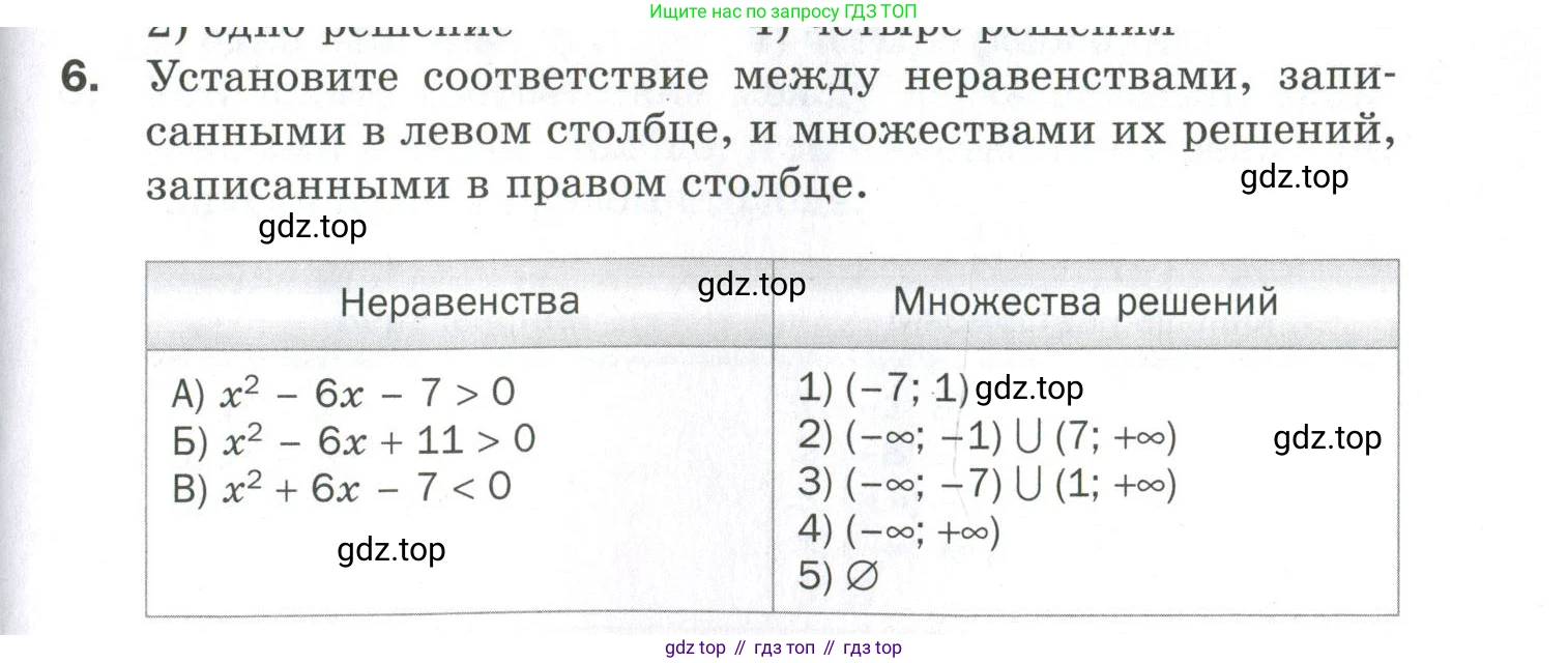 ГДЗ Алгебра, 9 класс Проверочные работы, авторы: Мерзляк Аркадий Григорьевич, Якир Михаил Семёнович, издательство Просвещение, Москва, 2022, голубого цвета, Часть 2, страница 123, номер 6, Условие