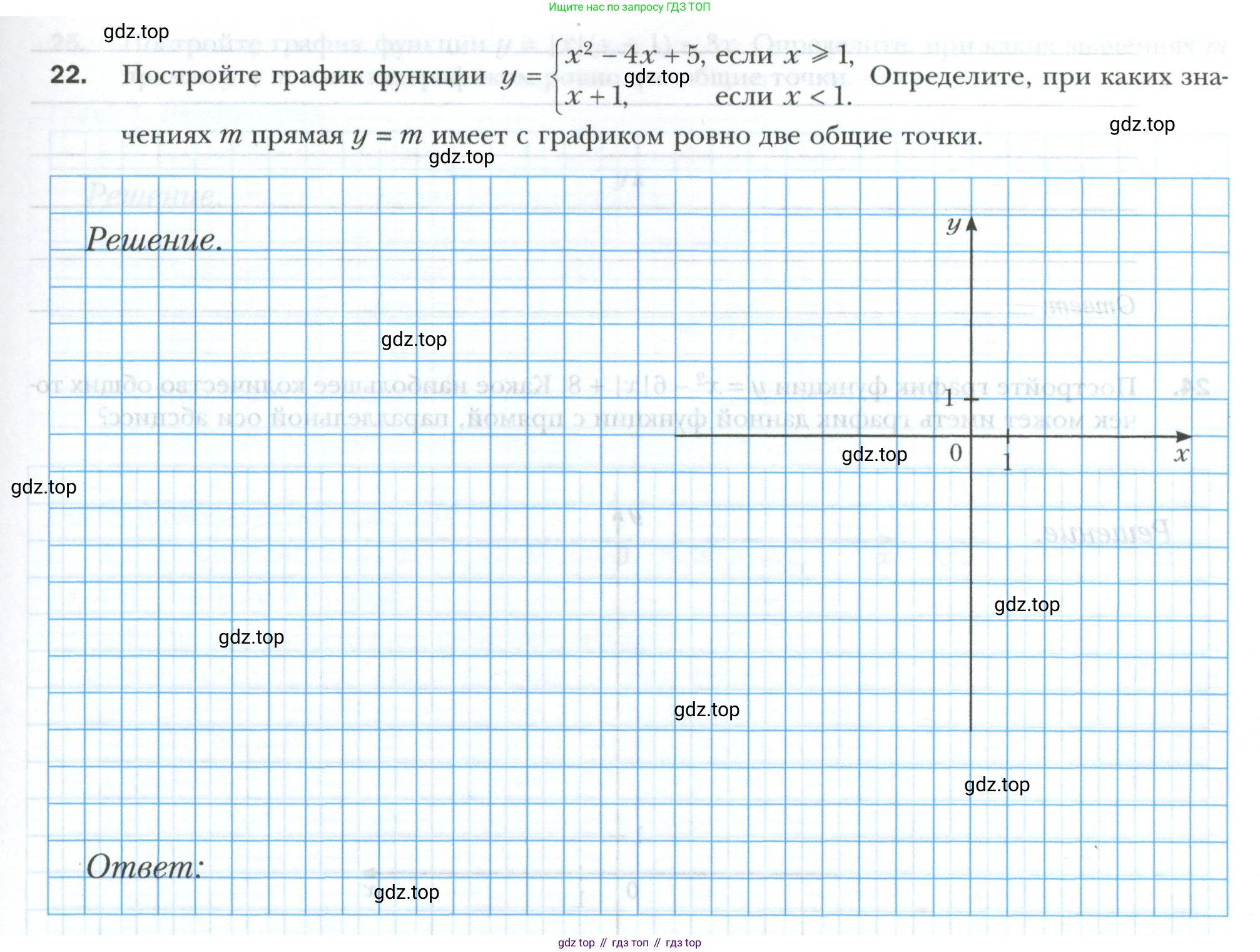 ГДЗ Алгебра, 9 класс рабочая тетрадь, авторы: Мерзляк Аркадий Григорьевич, Полонский Виталий Борисович, Якир Михаил Семёнович, издательство Просвещение, Москва, 2021, голубого цвета, Часть 1, страница 121, номер 22, Условие