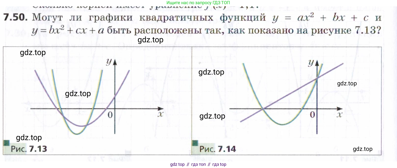 ГДЗ Алгебра, 9 класс Учебник, авторы: Мерзляк Аркадий Григорьевич, Поляков Виталий Михайлович, издательство Просвещение, Москва, 2015, страница 78, номер 7.50, Условие
