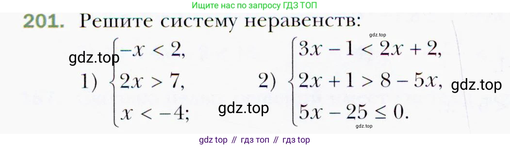 ГДЗ Алгебра, 9 класс Учебник, авторы: Мерзляк Аркадий Григорьевич, Полонский Виталий Борисович, Якир Михаил Семёнович, издательство Просвещение, Москва, 2019, голубого цвета, страница 48, номер 201, Условия