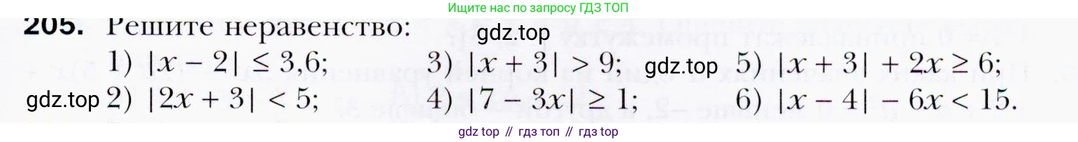 ГДЗ Алгебра, 9 класс Учебник, авторы: Мерзляк Аркадий Григорьевич, Полонский Виталий Борисович, Якир Михаил Семёнович, издательство Просвещение, Москва, 2019, голубого цвета, страница 49, номер 205, Условия