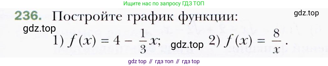 ГДЗ Алгебра, 9 класс Учебник, авторы: Мерзляк Аркадий Григорьевич, Полонский Виталий Борисович, Якир Михаил Семёнович, издательство Просвещение, Москва, 2019, голубого цвета, страница 59, номер 236, Условия
