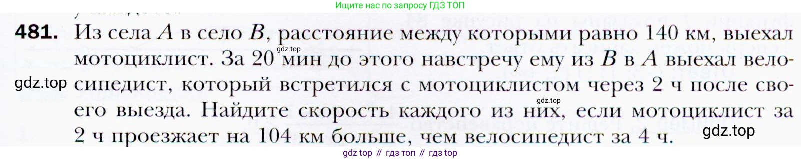ГДЗ Алгебра, 9 класс Учебник, авторы: Мерзляк Аркадий Григорьевич, Полонский Виталий Борисович, Якир Михаил Семёнович, издательство Просвещение, Москва, 2019, голубого цвета, страница 131, номер 481, Условия
