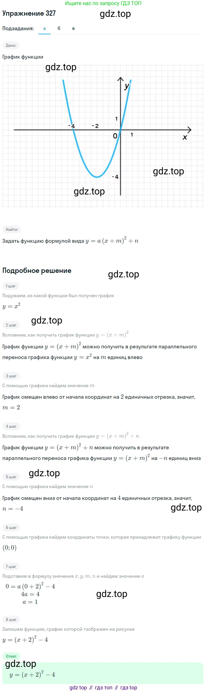 ГДЗ Алгебра, 9 класс Учебник, авторы: Мерзляк Аркадий Григорьевич, Полонский Виталий Борисович, Якир Михаил Семёнович, издательство Просвещение, Москва, 2019, голубого цвета, страница 91, номер 327, Решение 1