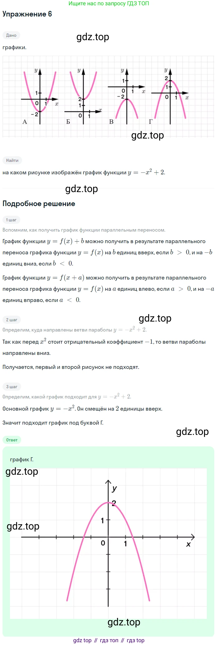 ГДЗ Алгебра, 9 класс Учебник, авторы: Мерзляк Аркадий Григорьевич, Полонский Виталий Борисович, Якир Михаил Семёнович, издательство Просвещение, Москва, 2019, голубого цвета, страница 110, номер 6, Решение 1