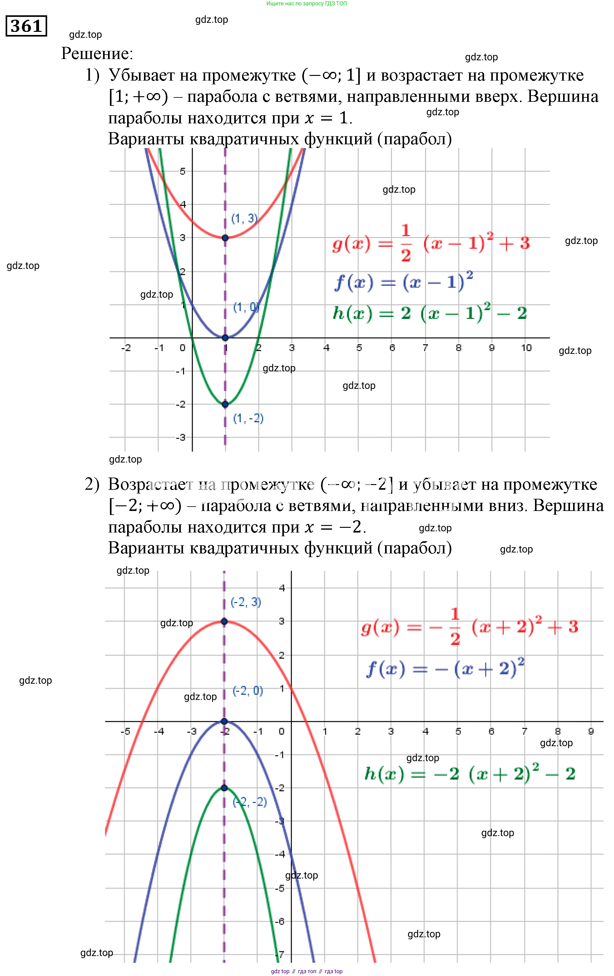 ГДЗ Алгебра, 9 класс Учебник, авторы: Мерзляк Аркадий Григорьевич, Полонский Виталий Борисович, Якир Михаил Семёнович, издательство Просвещение, Москва, 2019, голубого цвета, страница 99, номер 361, Решение 3