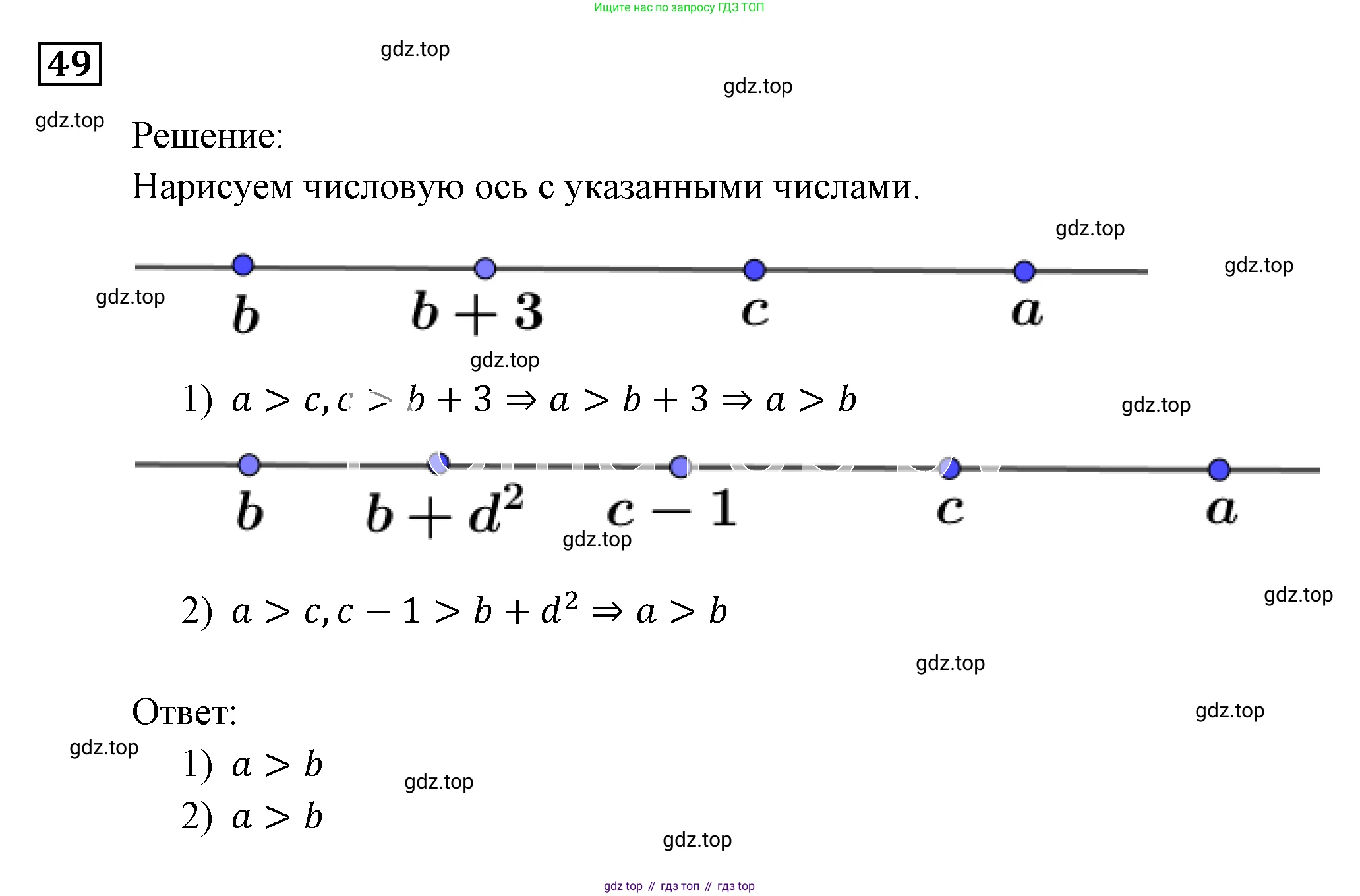 ГДЗ Алгебра, 9 класс Учебник, авторы: Мерзляк Аркадий Григорьевич, Полонский Виталий Борисович, Якир Михаил Семёнович, издательство Просвещение, Москва, 2019, голубого цвета, страница 15, номер 49, Решение 3