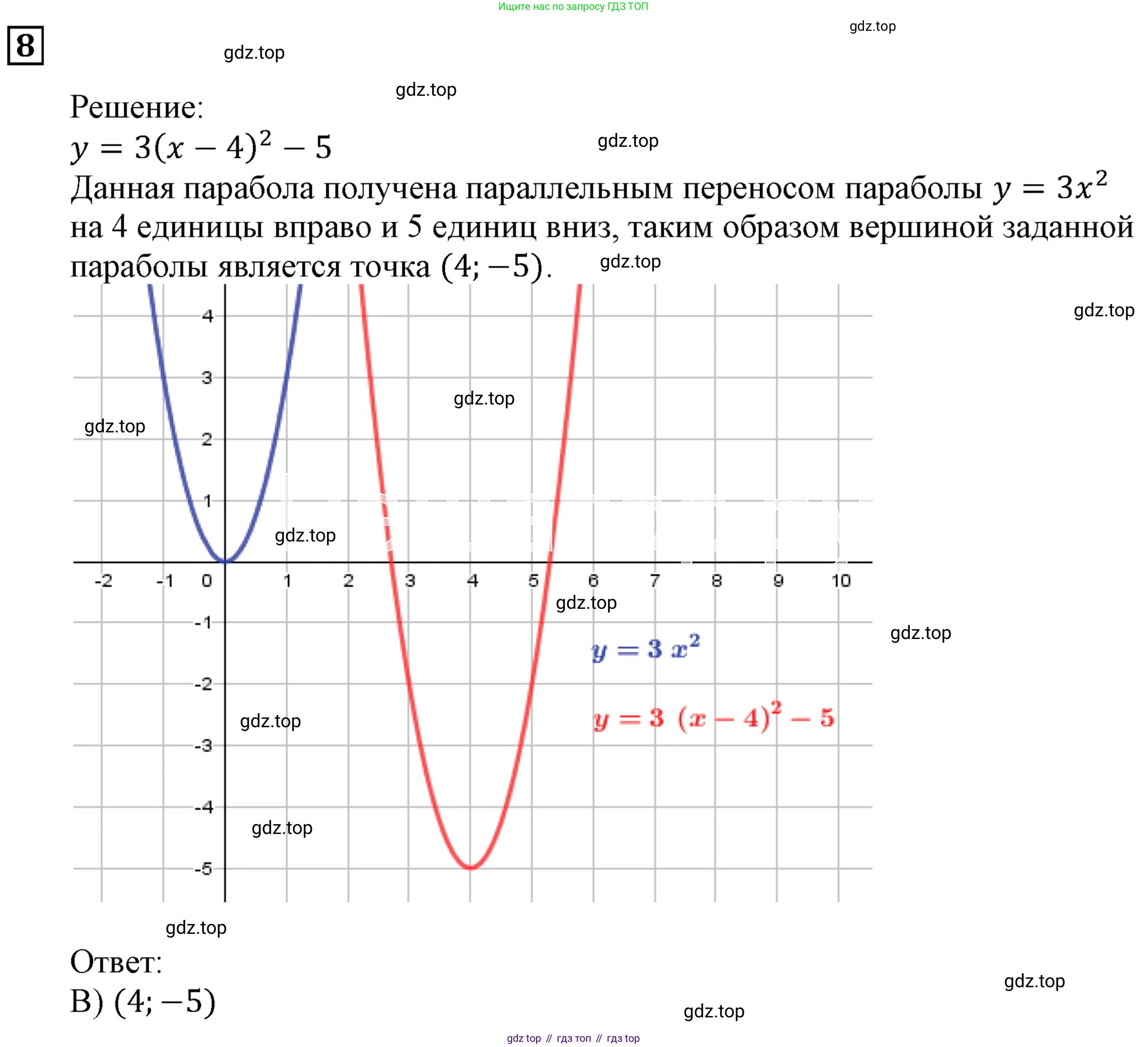 ГДЗ Алгебра, 9 класс Учебник, авторы: Мерзляк Аркадий Григорьевич, Полонский Виталий Борисович, Якир Михаил Семёнович, издательство Просвещение, Москва, 2019, голубого цвета, страница 111, номер 8, Решение 3