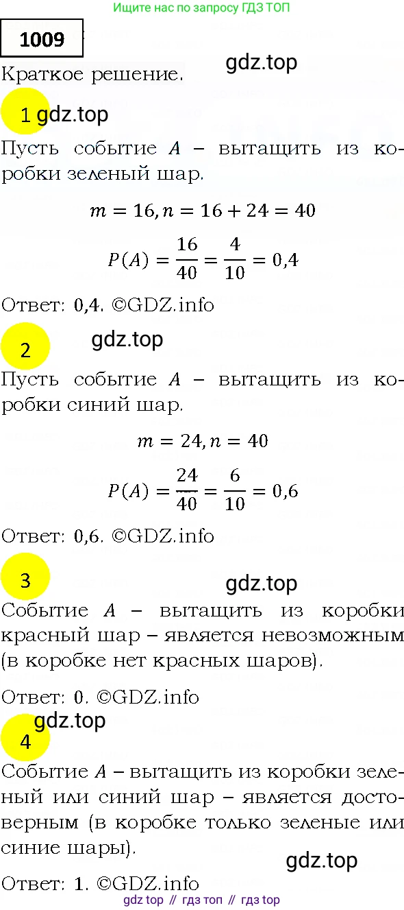 ГДЗ Алгебра, 9 класс Учебник, авторы: Мерзляк Аркадий Григорьевич, Полонский Виталий Борисович, Якир Михаил Семёнович, издательство Просвещение, Москва, 2019, голубого цвета, страница 278, номер 1009, Решение 4