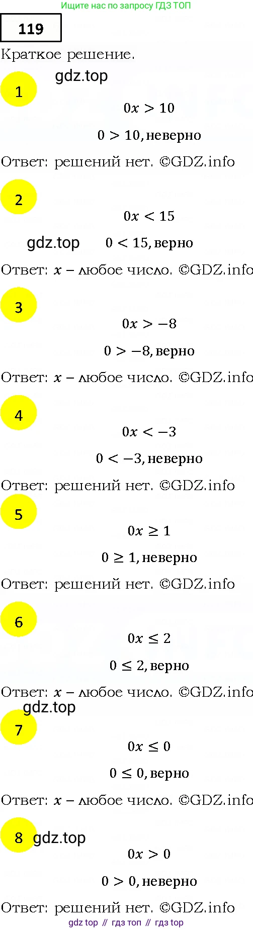 ГДЗ Алгебра, 9 класс Учебник, авторы: Мерзляк Аркадий Григорьевич, Полонский Виталий Борисович, Якир Михаил Семёнович, издательство Просвещение, Москва, 2019, голубого цвета, страница 35, номер 119, Решение 4
