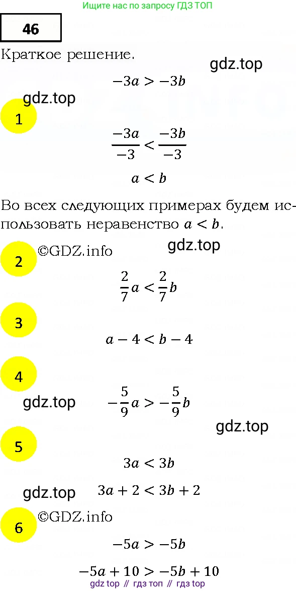 ГДЗ Алгебра, 9 класс Учебник, авторы: Мерзляк Аркадий Григорьевич, Полонский Виталий Борисович, Якир Михаил Семёнович, издательство Просвещение, Москва, 2019, голубого цвета, страница 15, номер 46, Решение 4