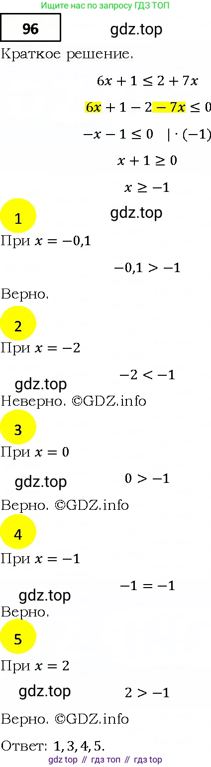 ГДЗ Алгебра, 9 класс Учебник, авторы: Мерзляк Аркадий Григорьевич, Полонский Виталий Борисович, Якир Михаил Семёнович, издательство Просвещение, Москва, 2019, голубого цвета, страница 29, номер 96, Решение 4