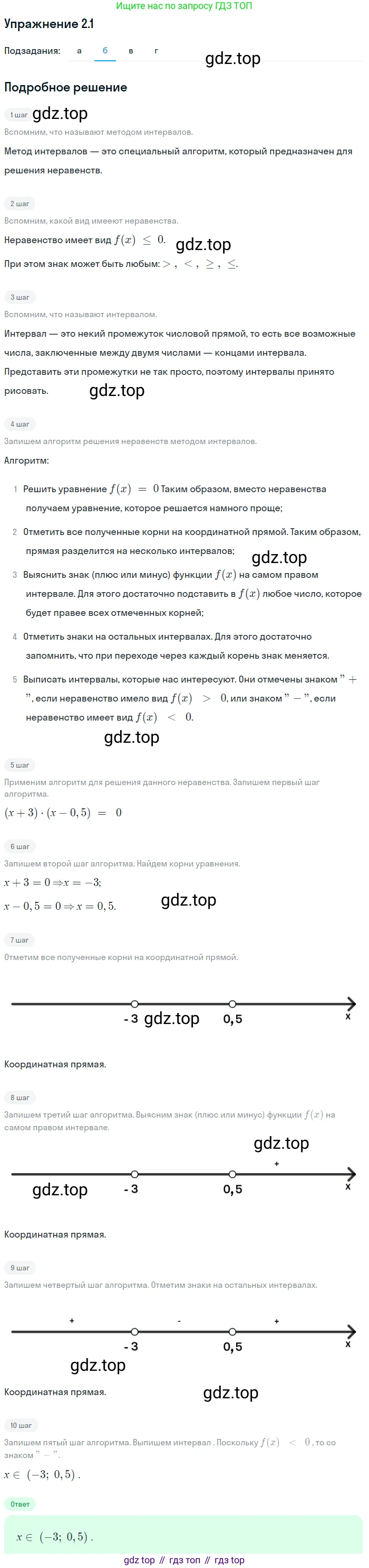 ГДЗ Алгебра, 9 класс Учебник, авторы: Мордкович Александр Григорьевич, Семенов Павел Владимирович, издательство Мнемозина, Москва, 2019, Часть 2, страница 7, номер 2.1, Решение 1 (продолжение 2)
