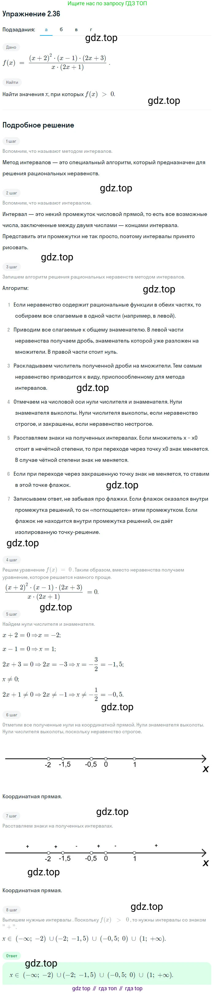 ГДЗ Алгебра, 9 класс Учебник, авторы: Мордкович Александр Григорьевич, Семенов Павел Владимирович, издательство Мнемозина, Москва, 2019, Часть 2, страница 12, номер 2.36, Решение 1