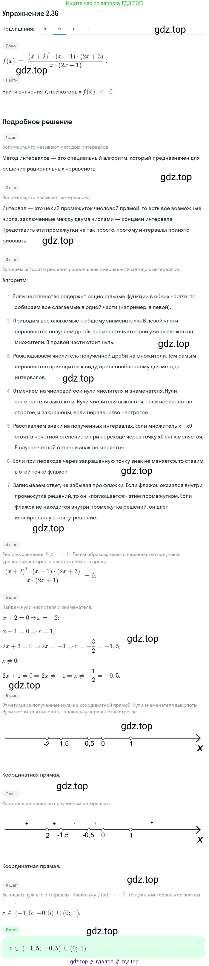 ГДЗ Алгебра, 9 класс Учебник, авторы: Мордкович Александр Григорьевич, Семенов Павел Владимирович, издательство Мнемозина, Москва, 2019, Часть 2, страница 12, номер 2.36, Решение 1 (продолжение 2)