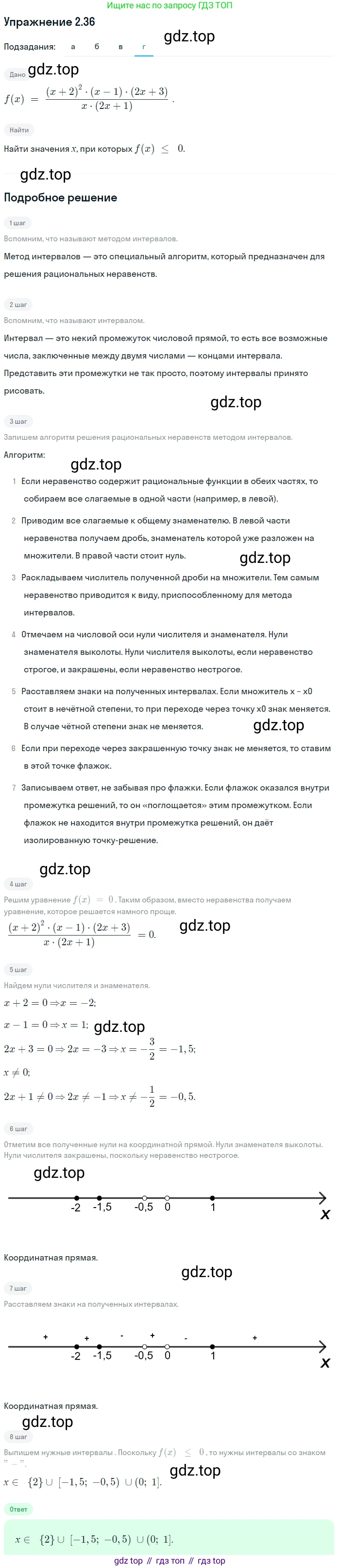 ГДЗ Алгебра, 9 класс Учебник, авторы: Мордкович Александр Григорьевич, Семенов Павел Владимирович, издательство Мнемозина, Москва, 2019, Часть 2, страница 12, номер 2.36, Решение 1 (продолжение 3)
