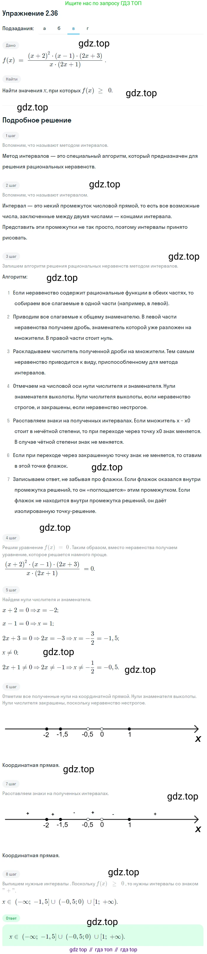 ГДЗ Алгебра, 9 класс Учебник, авторы: Мордкович Александр Григорьевич, Семенов Павел Владимирович, издательство Мнемозина, Москва, 2019, Часть 2, страница 12, номер 2.36, Решение 1 (продолжение 4)