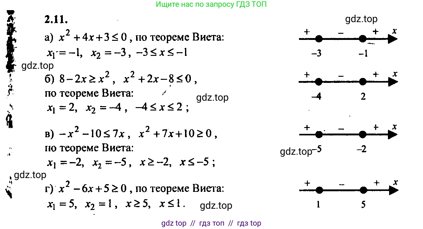 Алгебра, 9 класс Учебник, авторы: Мордкович Александр Григорьевич, Семенов Павел Владимирович, издательство Мнемозина, Москва, 2019, Часть 2, страница 9, номер 2.11, Решение 2