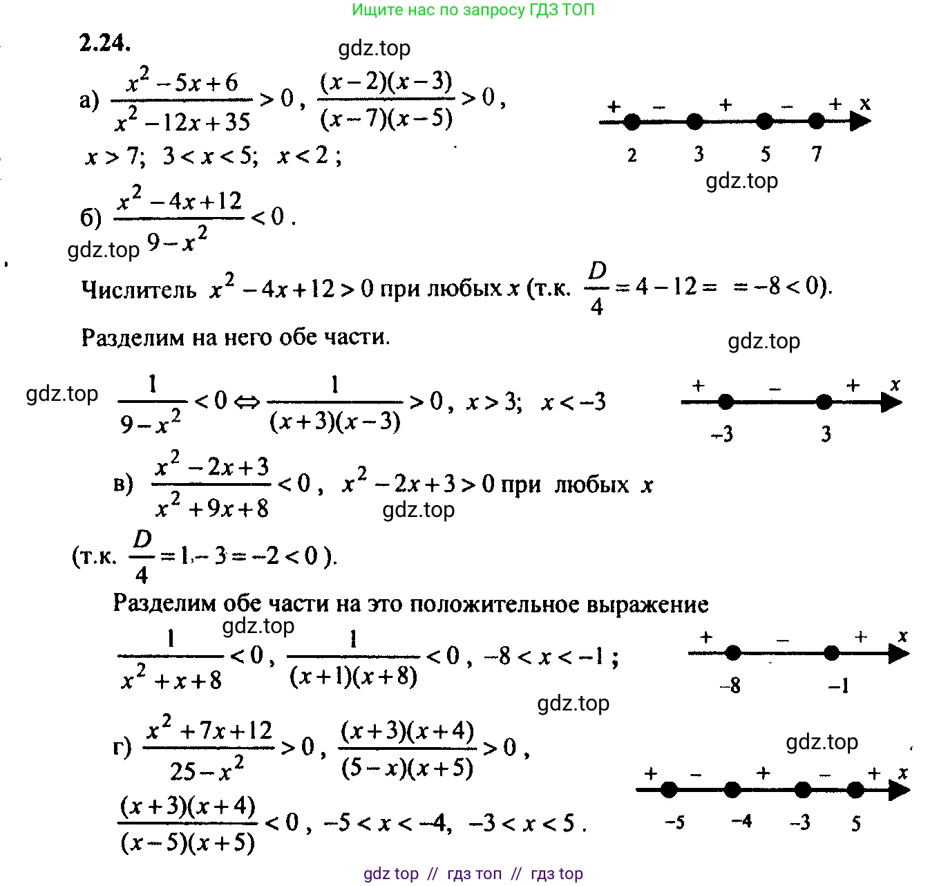 Алгебра, 9 класс Учебник, авторы: Мордкович Александр Григорьевич, Семенов Павел Владимирович, издательство Мнемозина, Москва, 2019, Часть 2, страница 10, номер 2.24, Решение 2