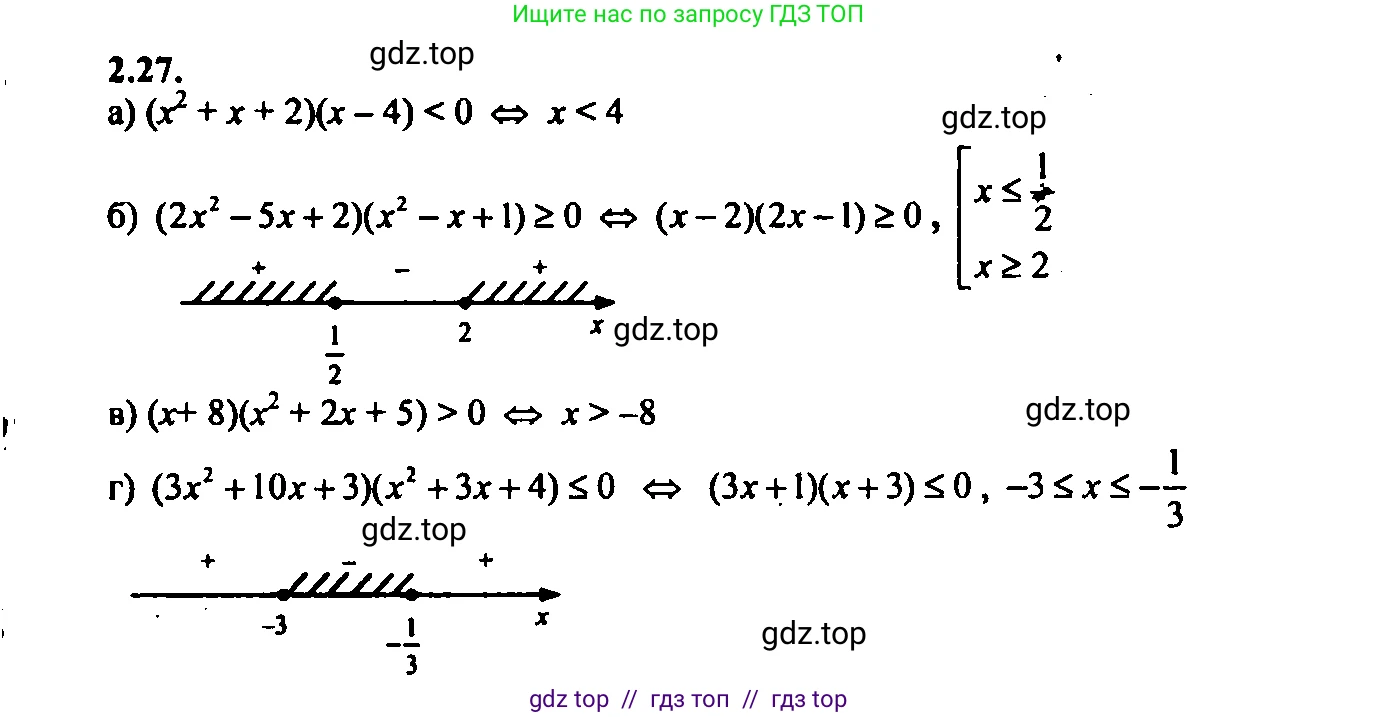 Алгебра, 9 класс Учебник, авторы: Мордкович Александр Григорьевич, Семенов Павел Владимирович, издательство Мнемозина, Москва, 2019, Часть 2, страница 10, номер 2.27, Решение 2