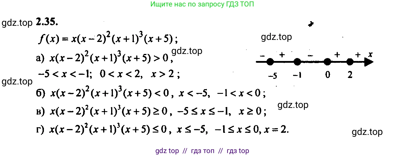 Алгебра, 9 класс Учебник, авторы: Мордкович Александр Григорьевич, Семенов Павел Владимирович, издательство Мнемозина, Москва, 2019, Часть 2, страница 12, номер 2.35, Решение 2