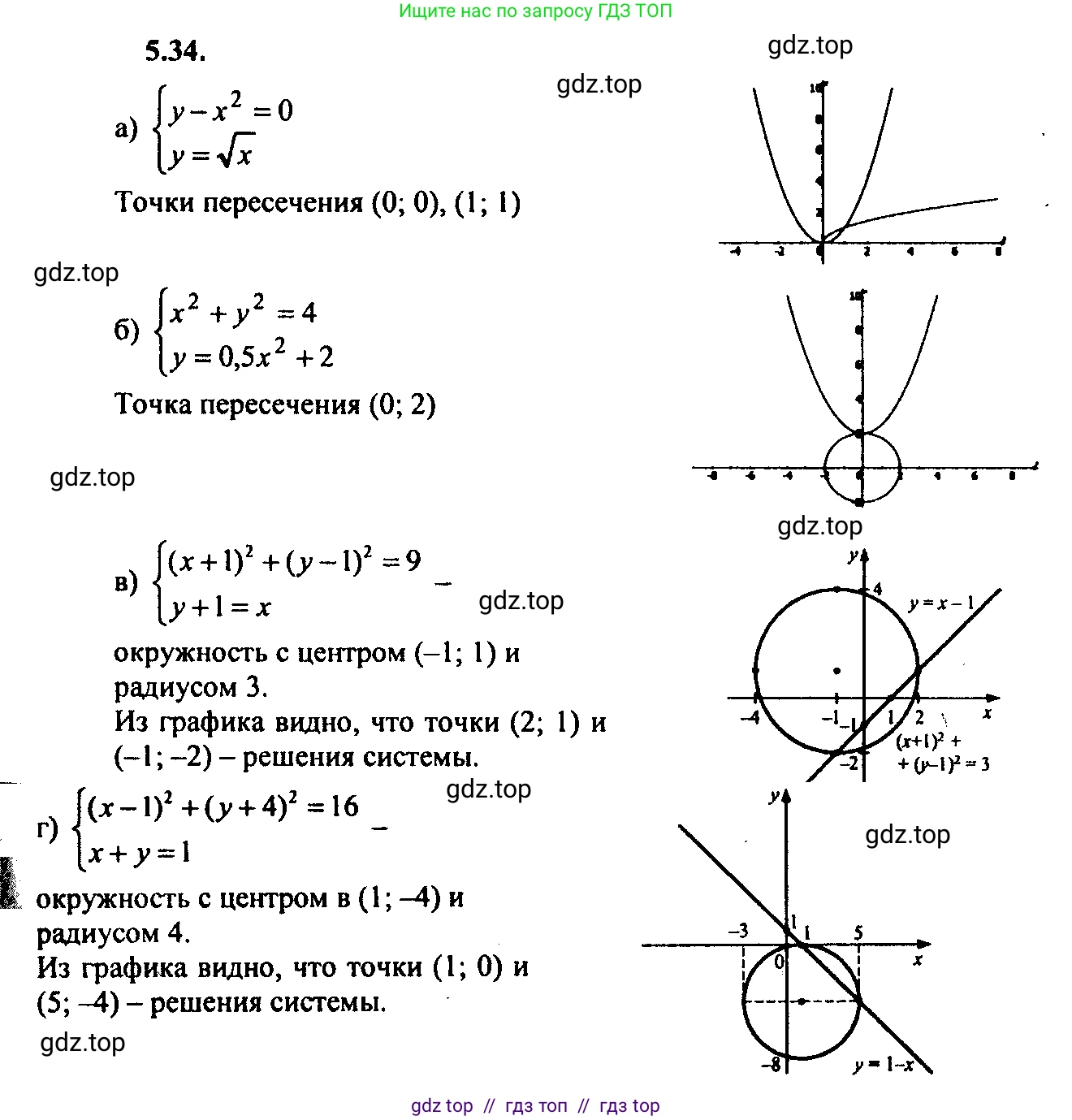 Алгебра, 9 класс Учебник, авторы: Мордкович Александр Григорьевич, Семенов Павел Владимирович, издательство Мнемозина, Москва, 2019, Часть 2, страница 34, номер 5.34, Решение 2