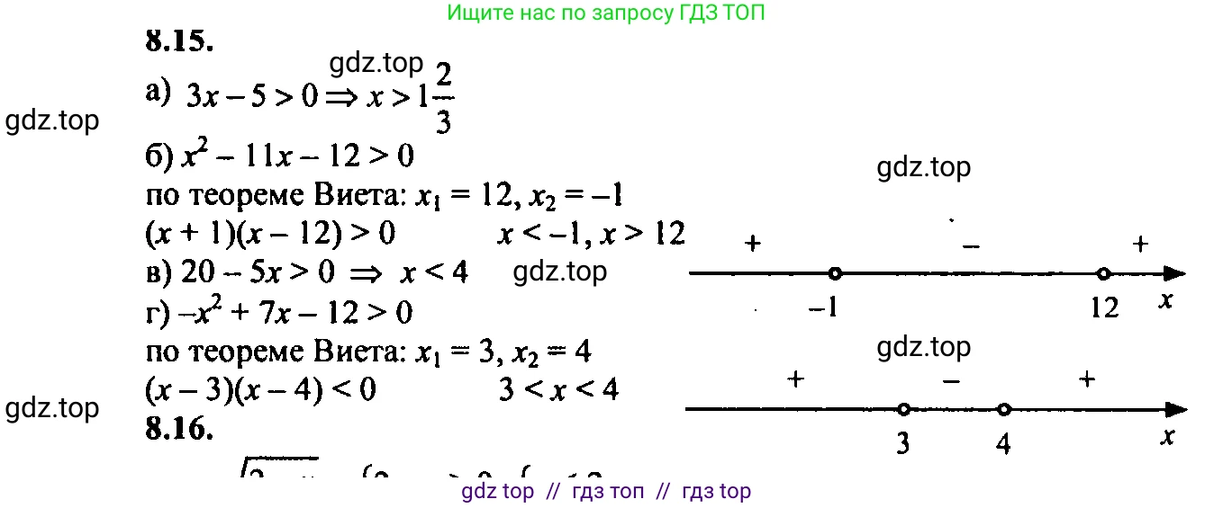 Алгебра, 9 класс Учебник, авторы: Мордкович Александр Григорьевич, Семенов Павел Владимирович, издательство Мнемозина, Москва, 2019, Часть 2, страница 53, номер 8.15, Решение 2