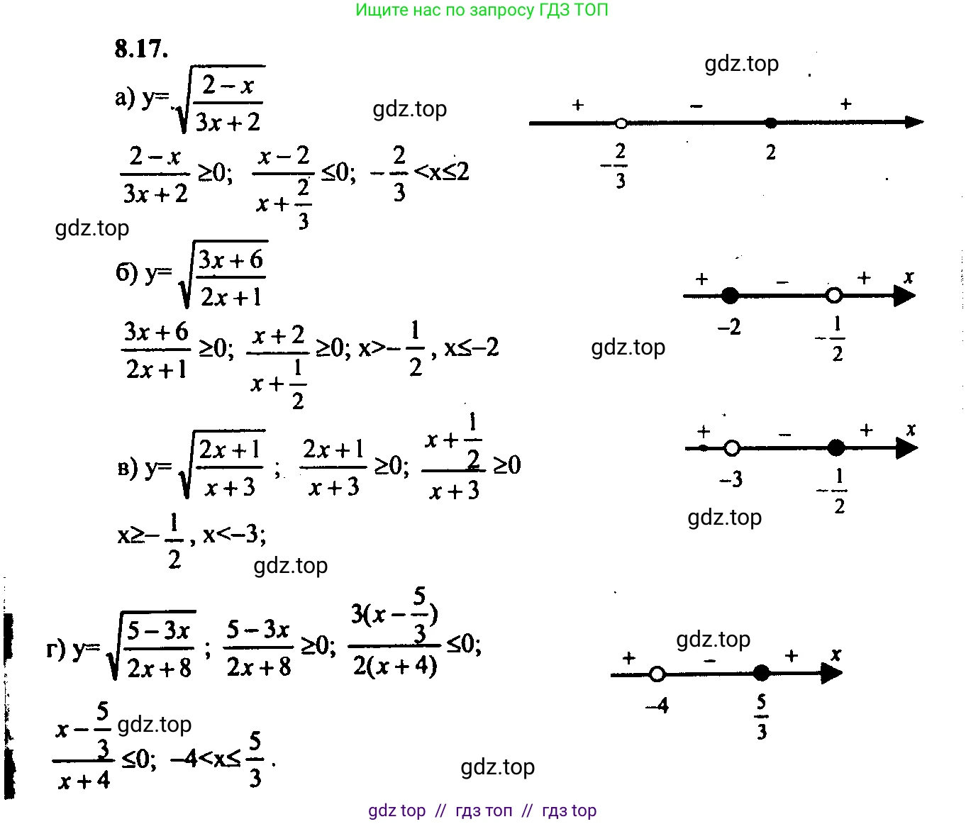 Алгебра, 9 класс Учебник, авторы: Мордкович Александр Григорьевич, Семенов Павел Владимирович, издательство Мнемозина, Москва, 2019, Часть 2, страница 53, номер 8.17, Решение 2