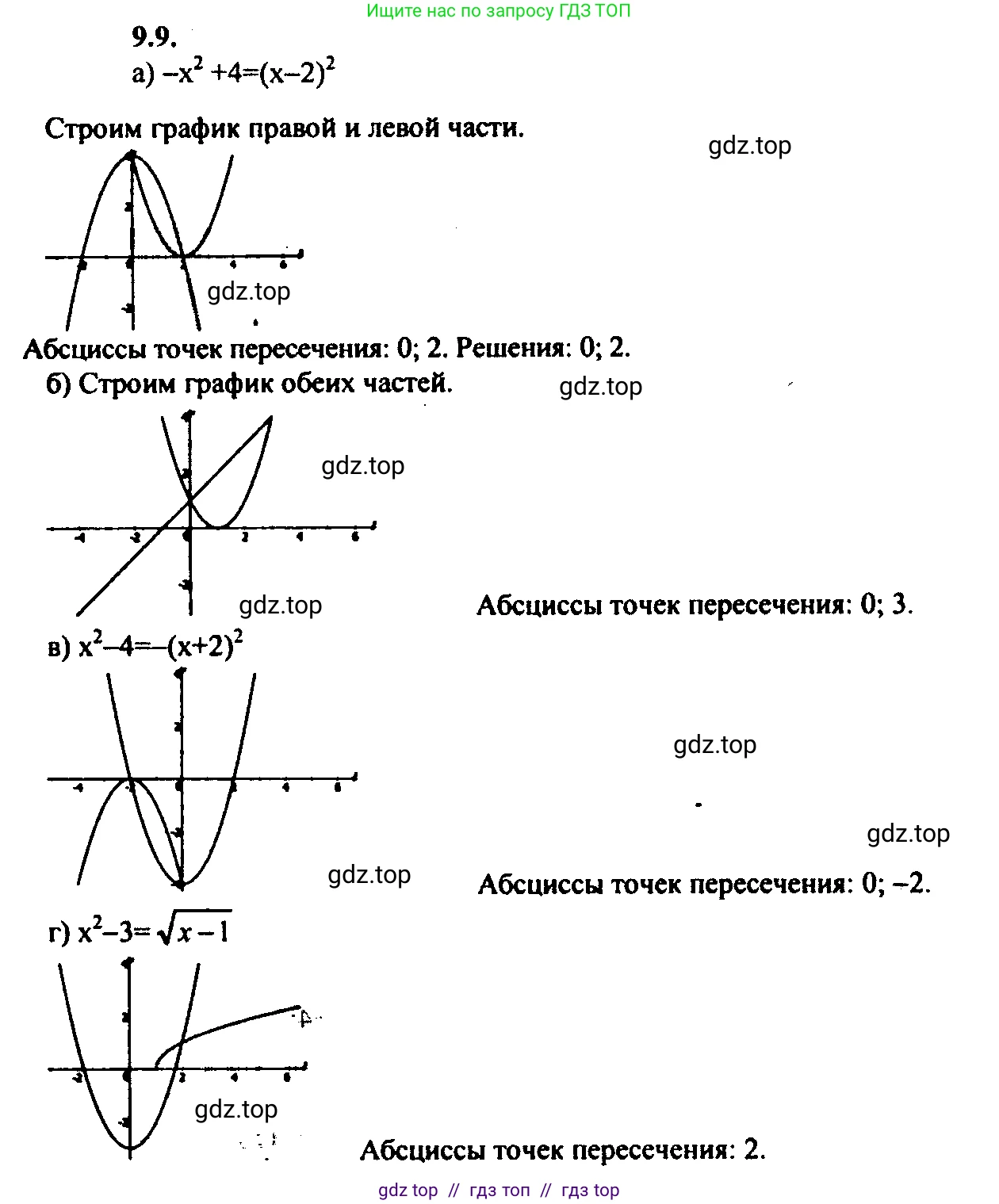 Алгебра, 9 класс Учебник, авторы: Мордкович Александр Григорьевич, Семенов Павел Владимирович, издательство Мнемозина, Москва, 2019, Часть 2, страница 62, номер 9.9, Решение 2