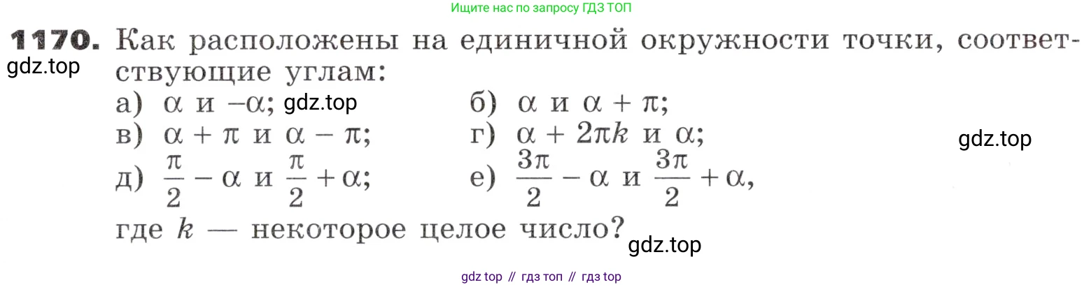 ГДЗ Алгебра, 9 класс Учебник, авторы: Никольский Сергей Михайлович, Потапов Михаил Константинович, Решетников Николай Николаевич, Шевкин Александр Владимирович, издательство Просвещение, Москва, 2019, зелёного цвета, страница 291, номер 1170, Условие