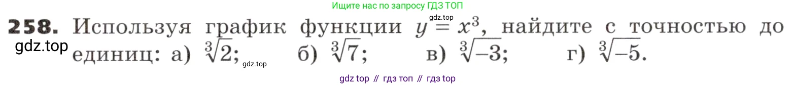ГДЗ Алгебра, 9 класс Учебник, авторы: Никольский Сергей Михайлович, Потапов Михаил Константинович, Решетников Николай Николаевич, Шевкин Александр Владимирович, издательство Просвещение, Москва, 2019, зелёного цвета, страница 86, номер 258, Условие