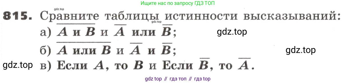 ГДЗ Алгебра, 9 класс Учебник, авторы: Никольский Сергей Михайлович, Потапов Михаил Константинович, Решетников Николай Николаевич, Шевкин Александр Владимирович, издательство Просвещение, Москва, 2019, зелёного цвета, страница 253, номер 815, Условие