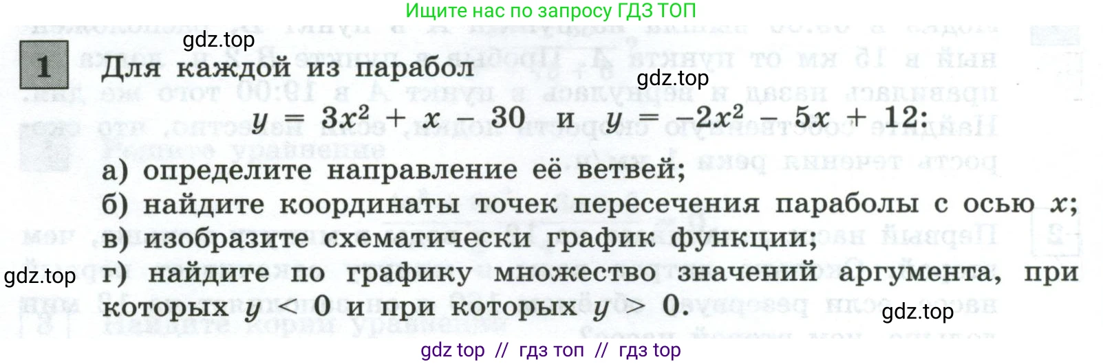 Алгебра, 9 класс Контрольные и самостоятельные работы, автор: Крайнева Лариса Борисовна, издательство Просвещение, Москва, 2024, страница 22, номер 1, Условие
