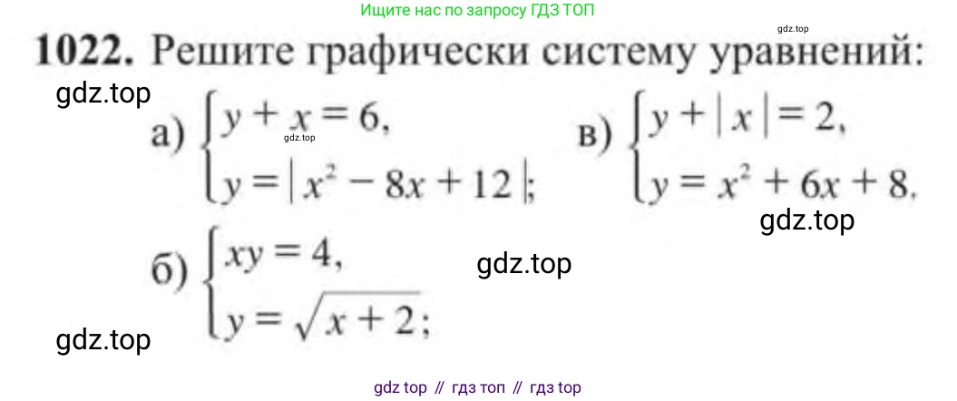 Алгебра, 9 класс Учебник, авторы: Солтан Генадий Николаевич, Солтан Алла Евгеньевна, Жумадилова Аманбала Жумадиловна, издательство Кокшетау, Алматы, 2019, страница 263, номер 1022, Условие